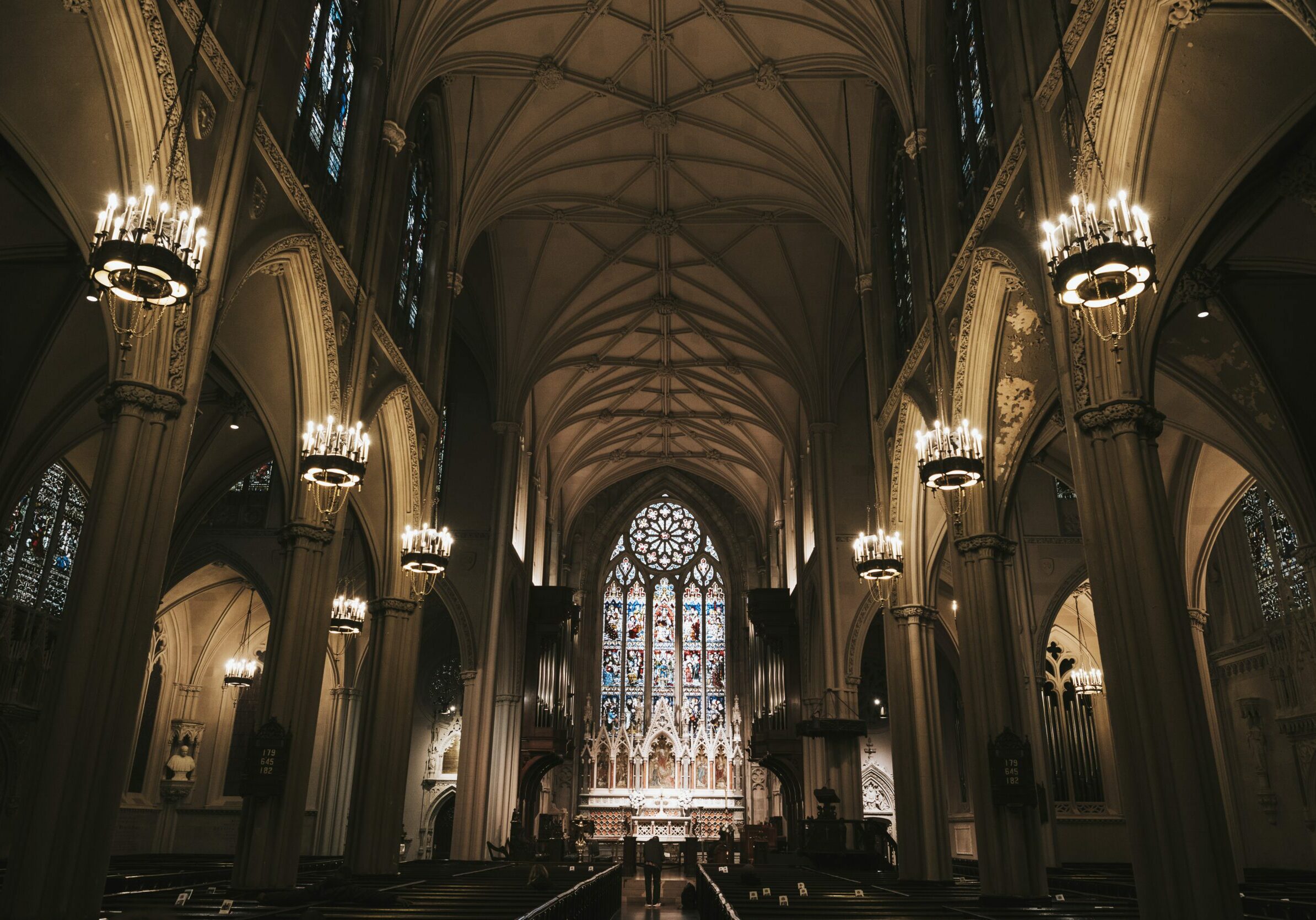 Interior of a catholic church