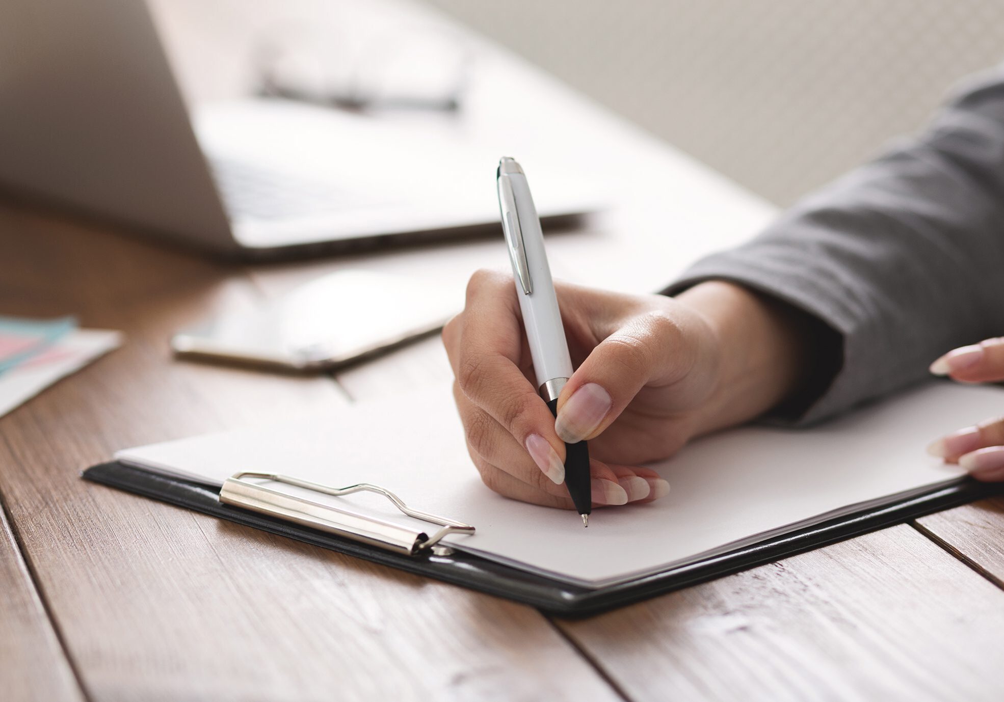 Business Woman Signing Contract, Working In Office, Closeup